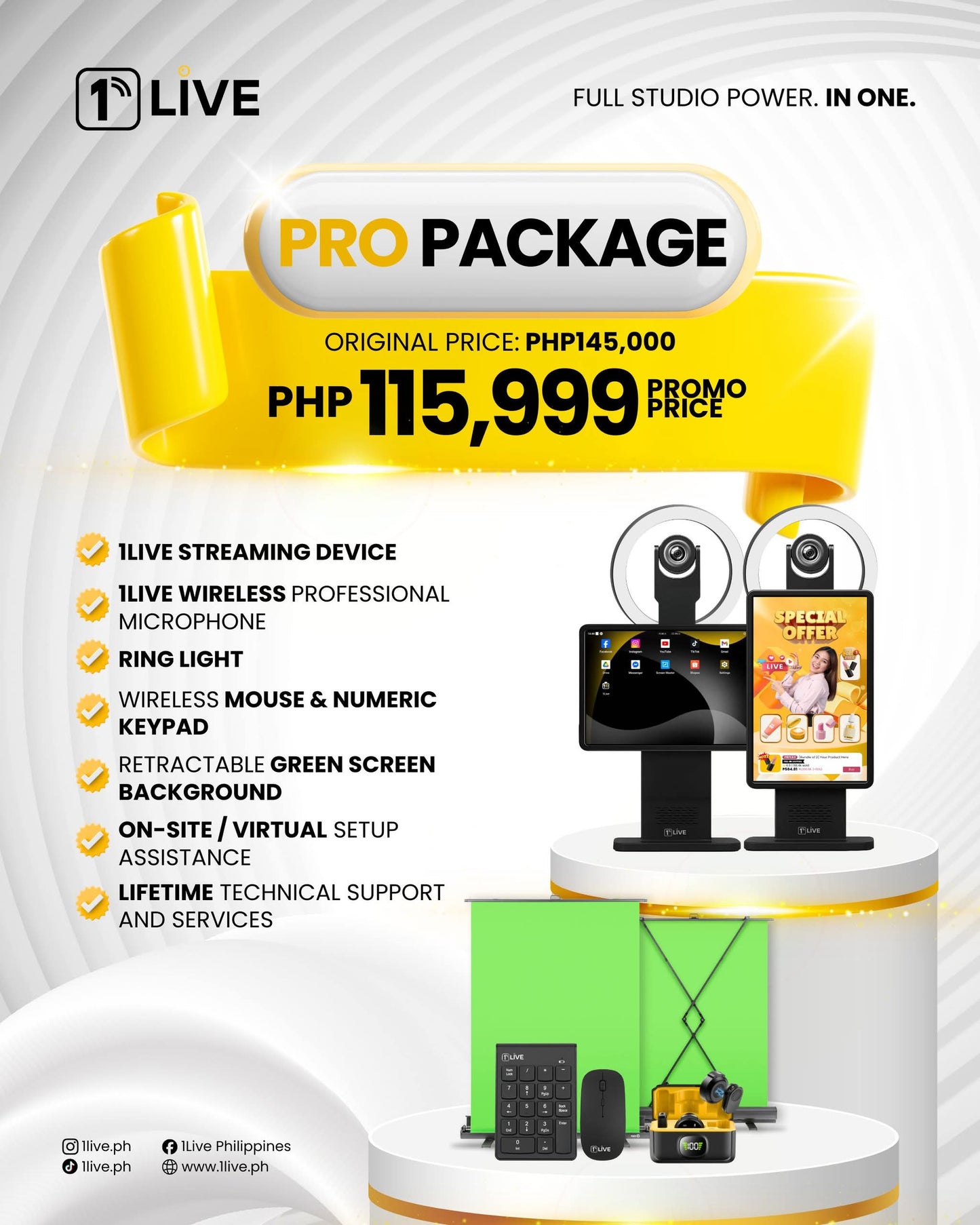 1LIVE PRO PACKAGE